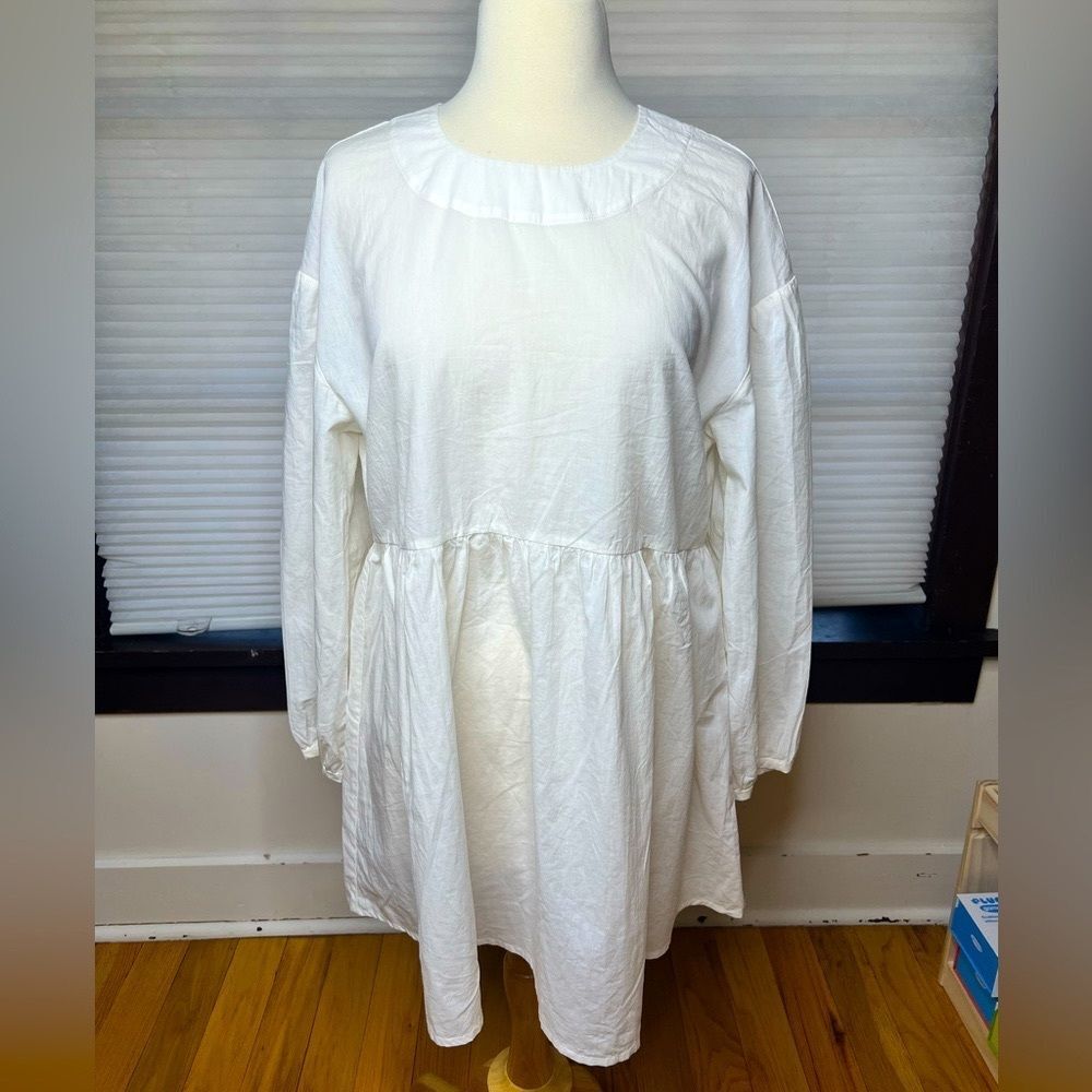 Potato Cat Long Sleeve Button Back Tunic